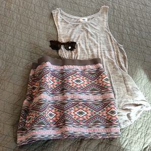 Aztec print American eagle mini! 12